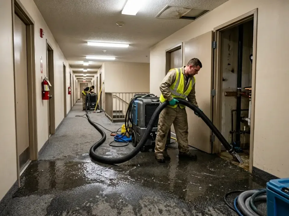 multi-unit-apartment-hallway-f-005 — frequently asked questions, Emergency Burst Pipe Water Extraction & Removal in Harmony…